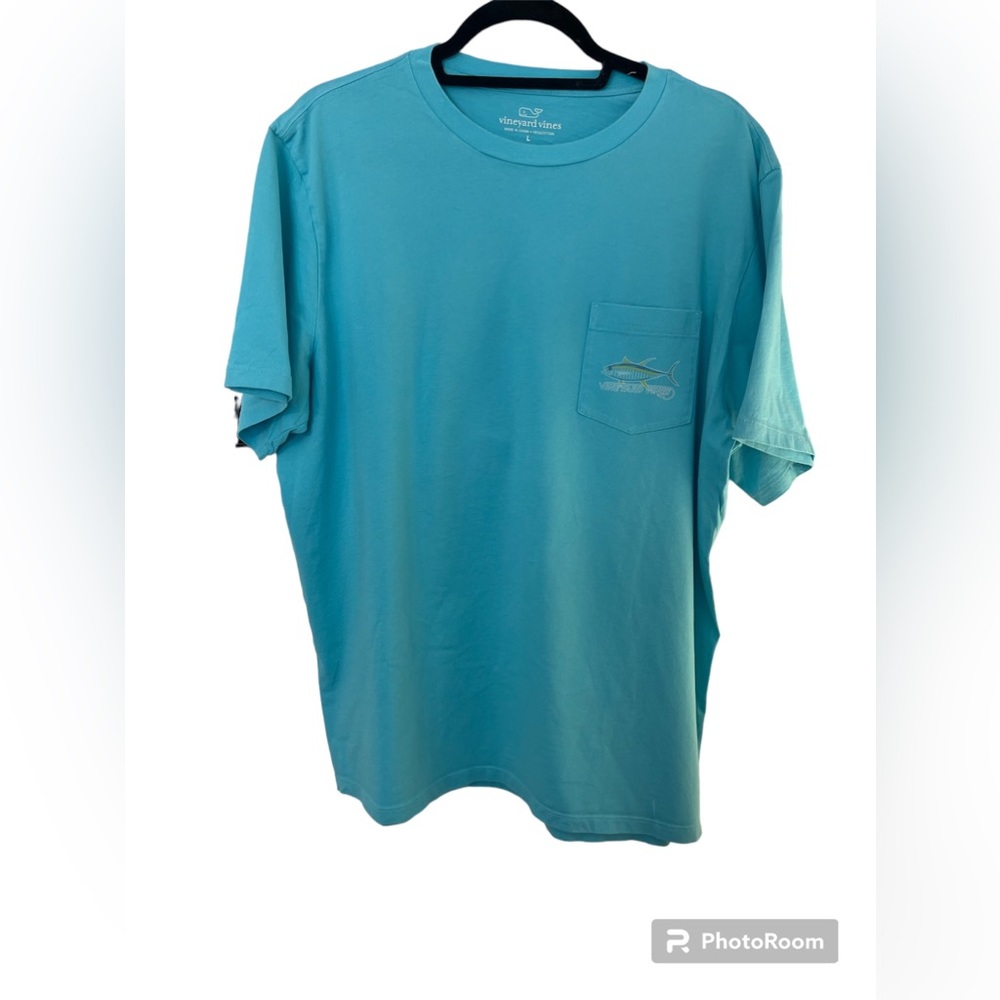 Vineyard vines mens large teal t shirt. Like new